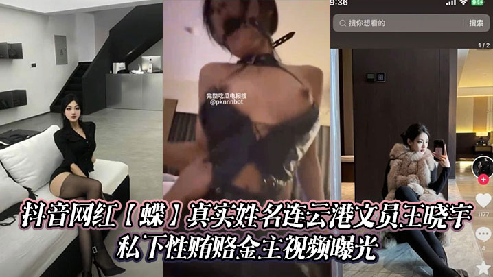 抖音网红蝶王晓宇私密流出：清纯文员为上位，骚穴惨遭金主狂干内射！